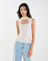 Top Perkins Cut Out,BEIGE